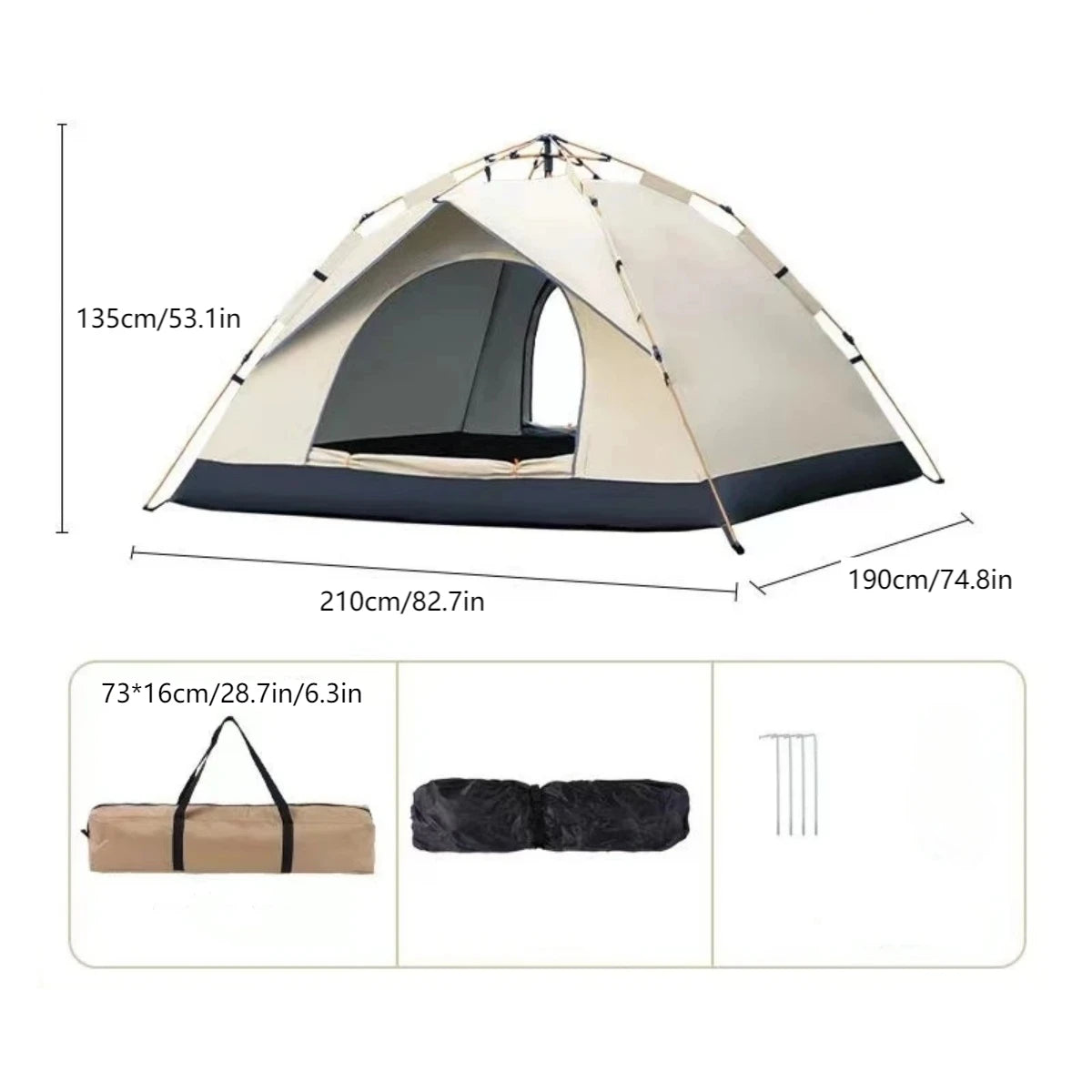 Pakicetus Outdoor Automatic Quick Opening Rainproof Tent