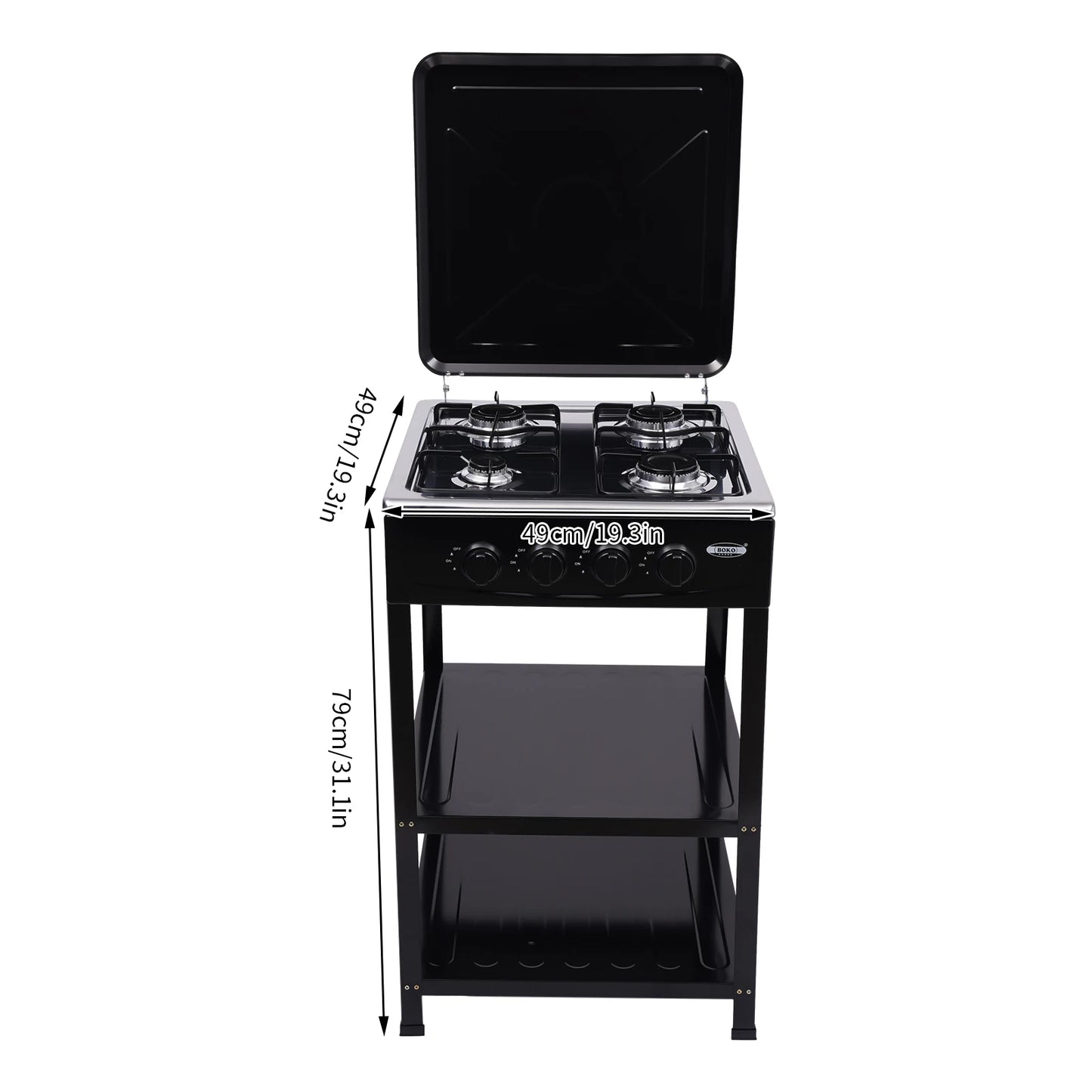 None FourToFive Burner Portable Camp Gas Stove With Cover