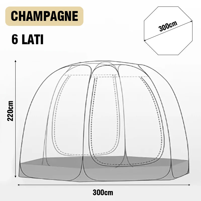 LIADUS Transparent Mushroom Dome Tent For Outdoor Camping Shelter