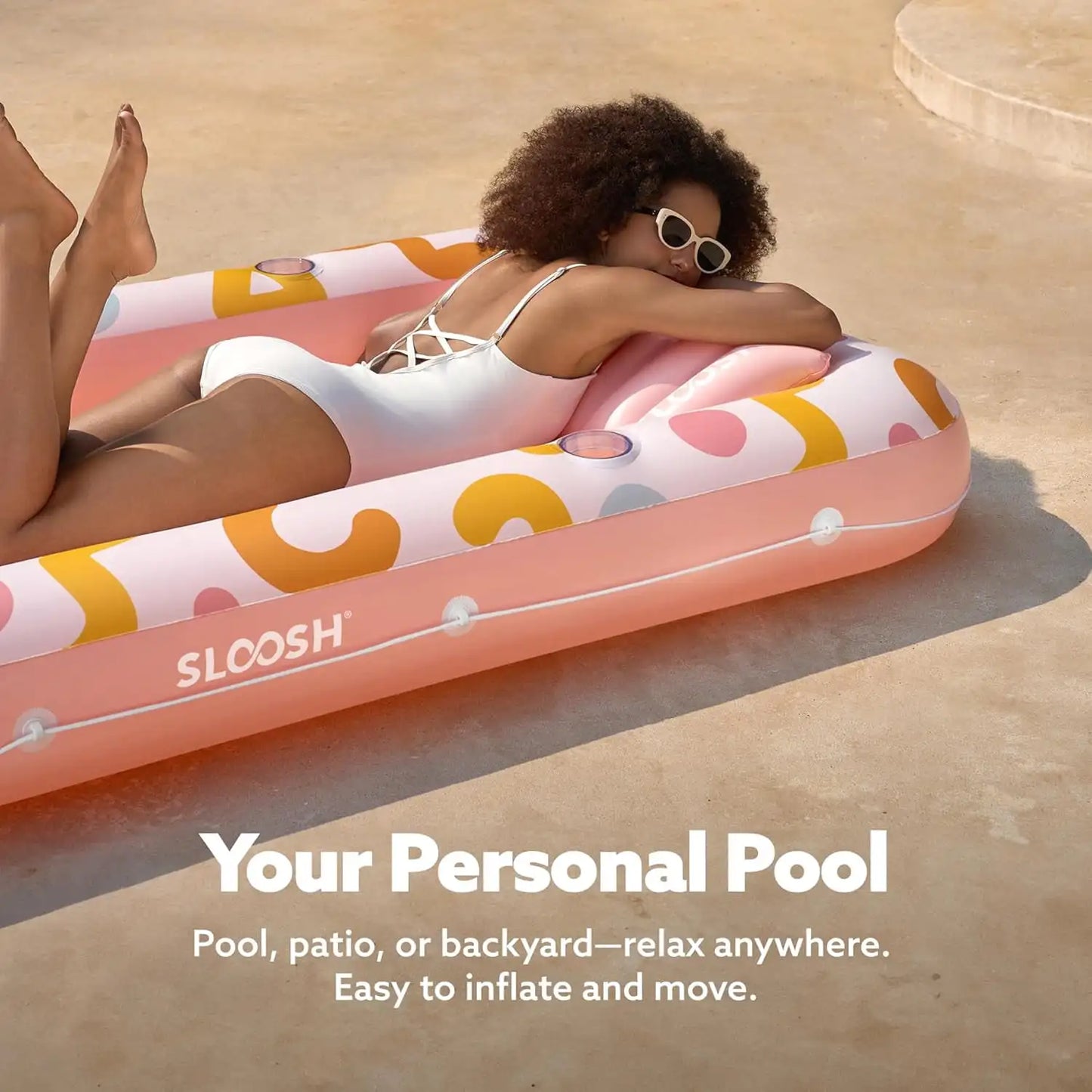 JOYFY Inflatable Pool Lounger Float Four In One Suntan Tub