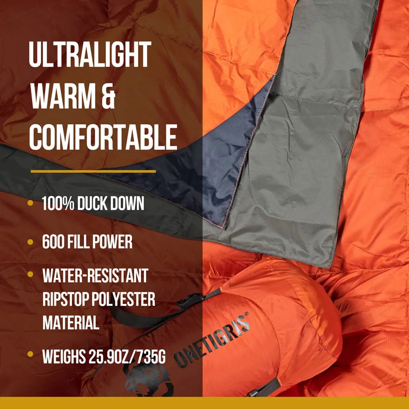 OneTigris 3 Season Foldable Outdoor Camping Blanket Quilt 1 Person