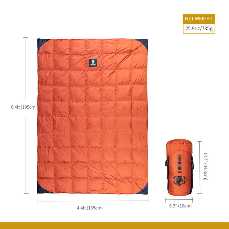 OneTigris Camping Blanket 3 Season Outdoor Down Quilt