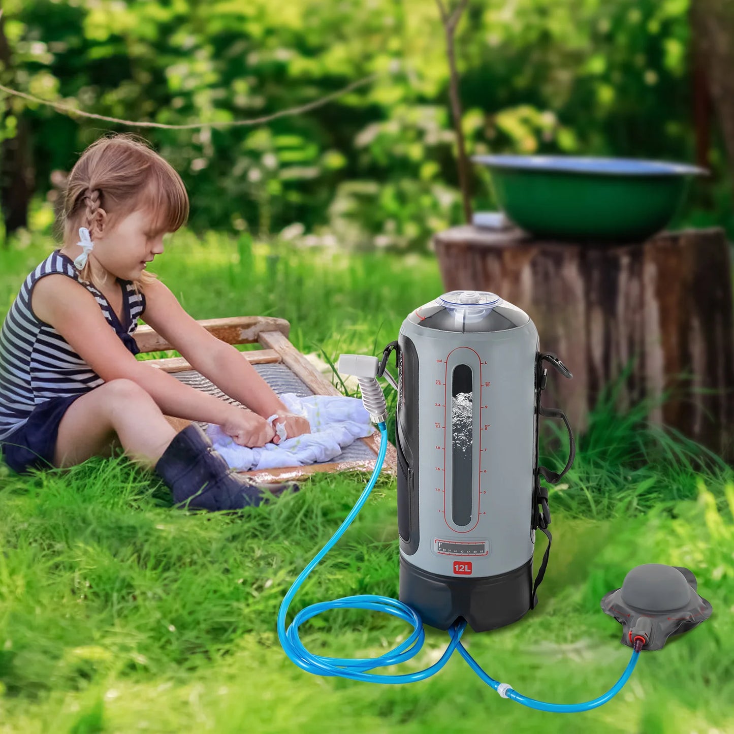 Bymaocar Portable Pressure Camp Shower With Storage Bag