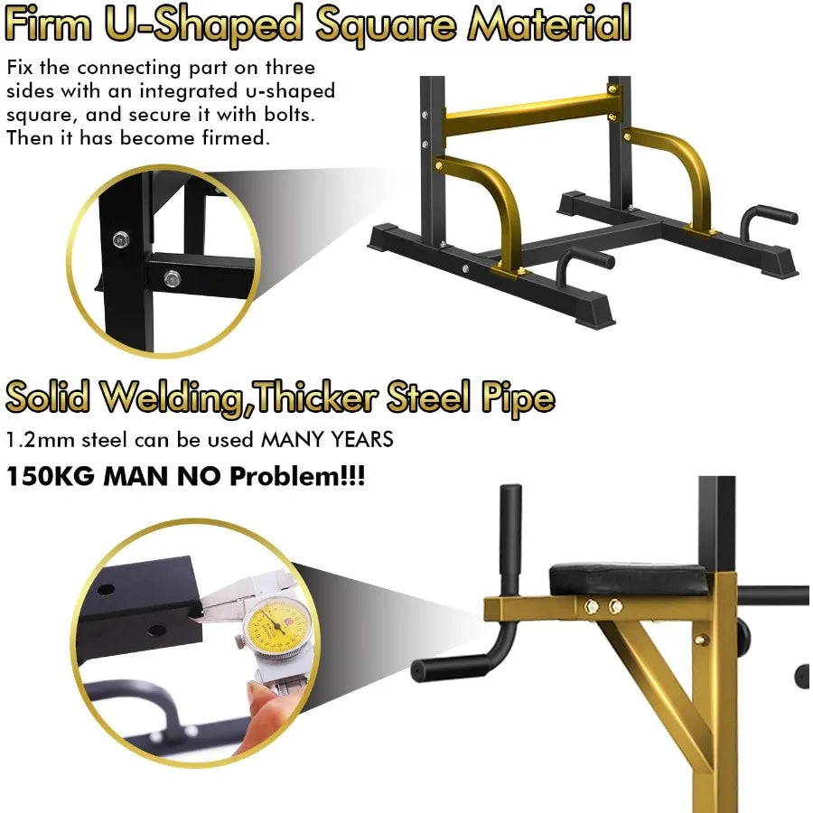XMSJ Power Tower Pull Up Bar Dip Station