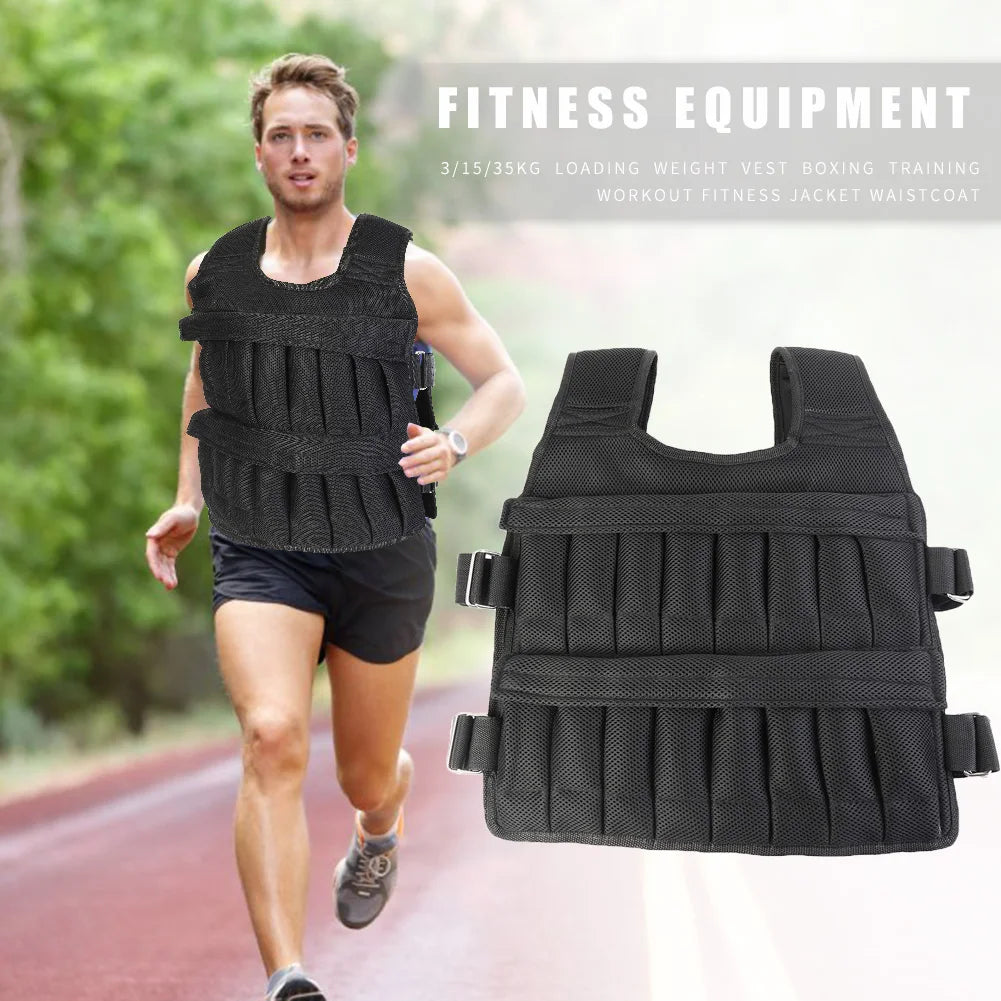 VKTECH Adjustable Weighted Vest Jacket For Running And Training