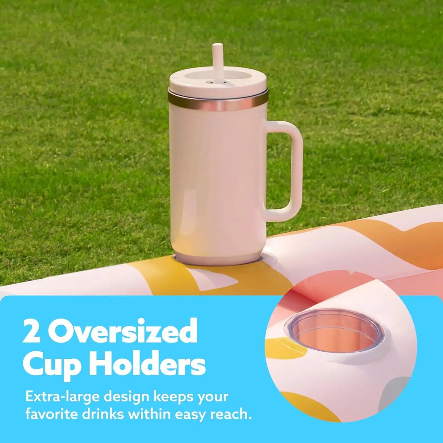 JOYFY Inflatable Pool Lounger Float Four In One Suntan Tub