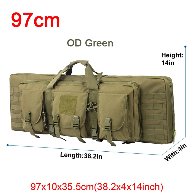 LQARMY Tactical Double Rifle Case Molle Bag Sniper Airsoft