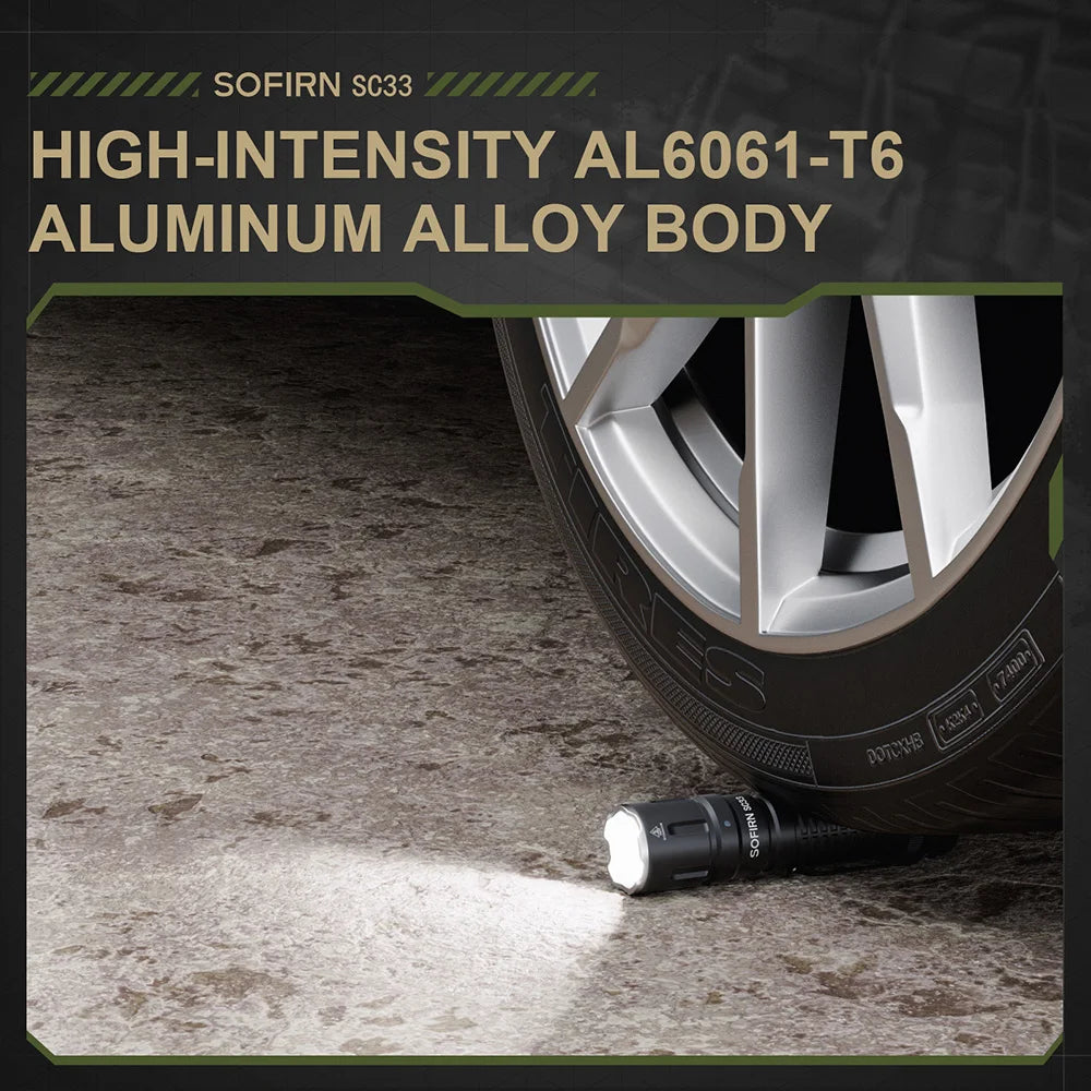 Sofirn SC33 XHP70.3 LED Flashlight 5200lm USB C Rechargeable