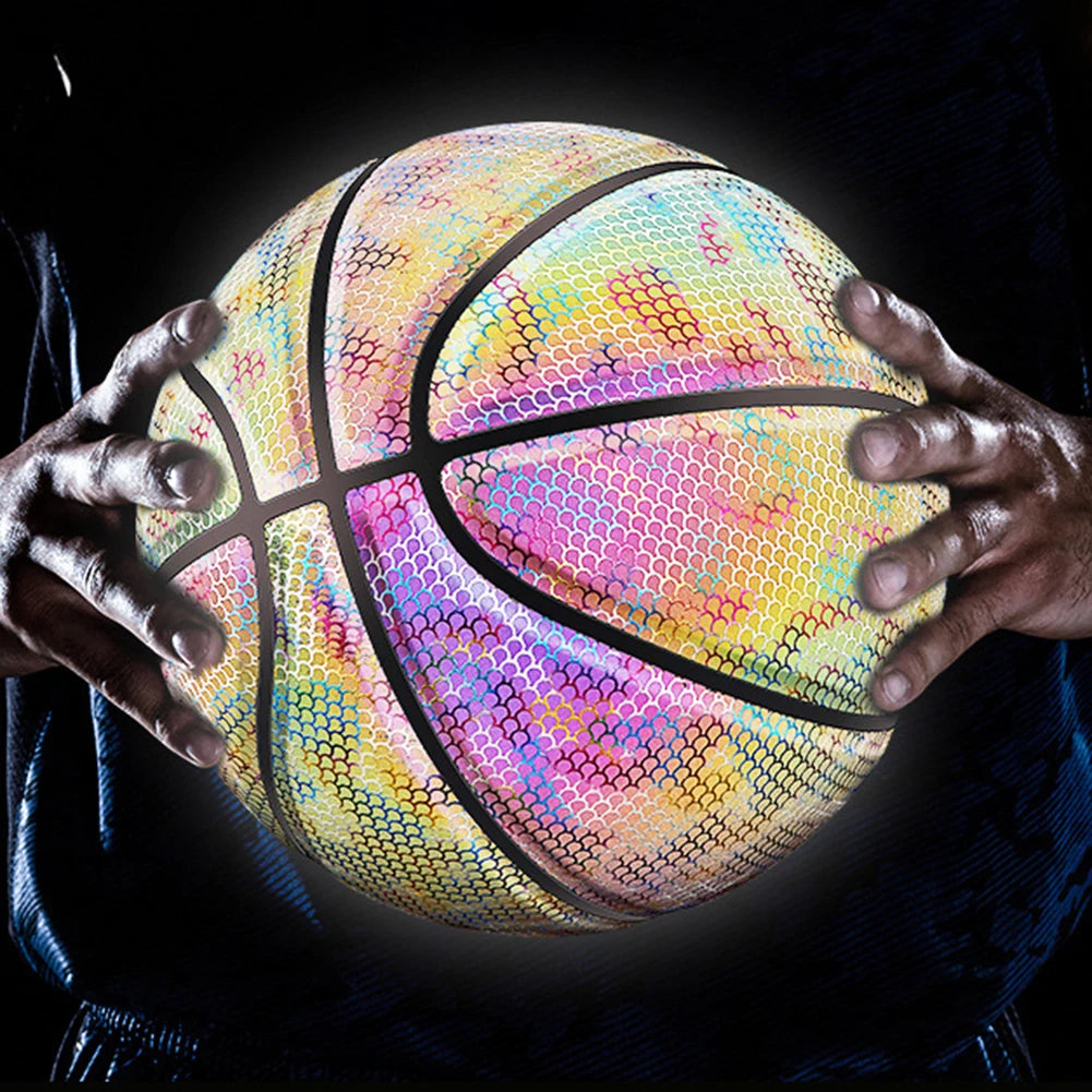 Luminous Holographic Reflective Basketball Glow Ball