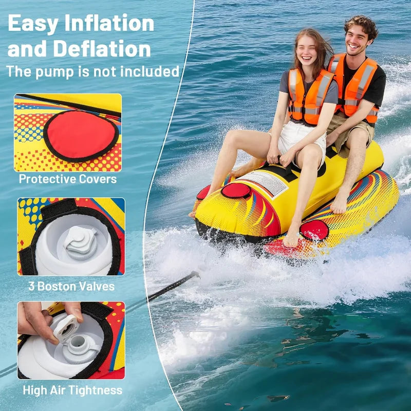 YTYIN Banana Boat Towable Tube for Two Riders