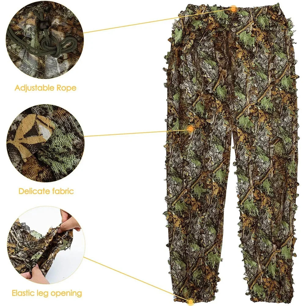 NONECN 3D Ghillie Suit Tactical Camouflage For Outdoor Hunting