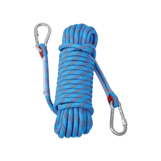 Outdoor Static Rappelling Rope With Two Hooks For Emergency Rescue