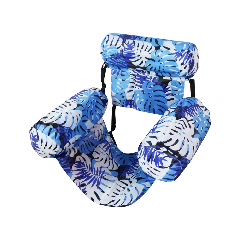 VKTECH Inflatable Pool Lounger Chair With Arm Backrest