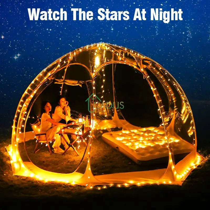 LIADUS Transparent Mushroom Dome Tent For Outdoor Camping Shelter