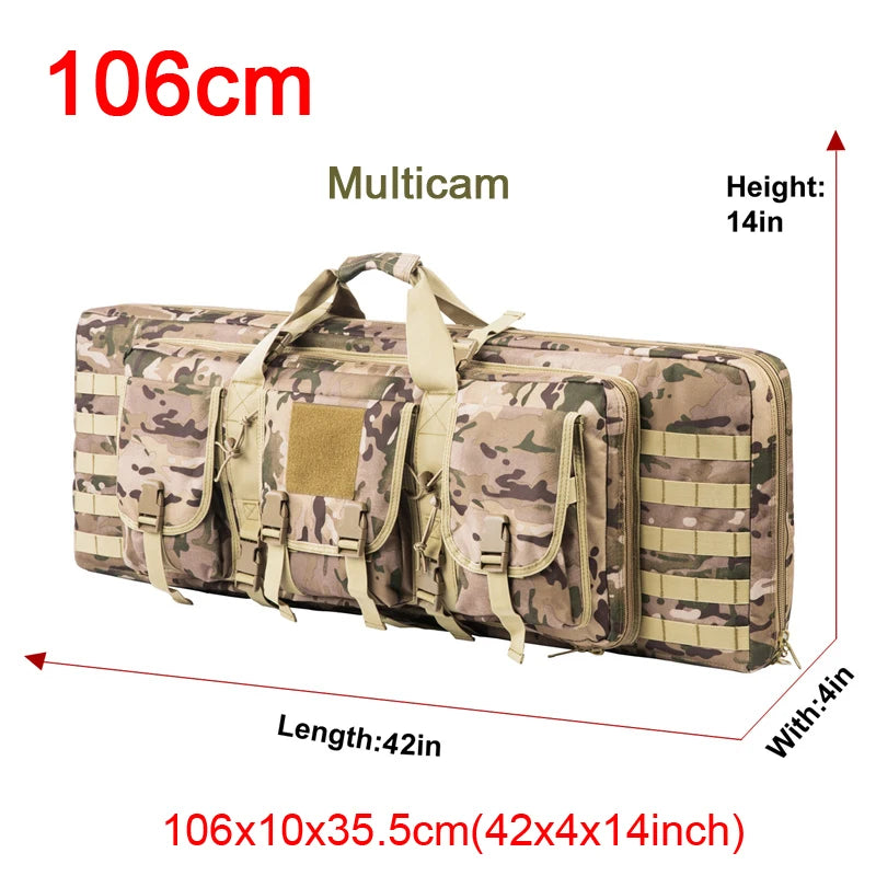LQARMY Tactical Double Rifle Case Molle Bag Sniper Airsoft