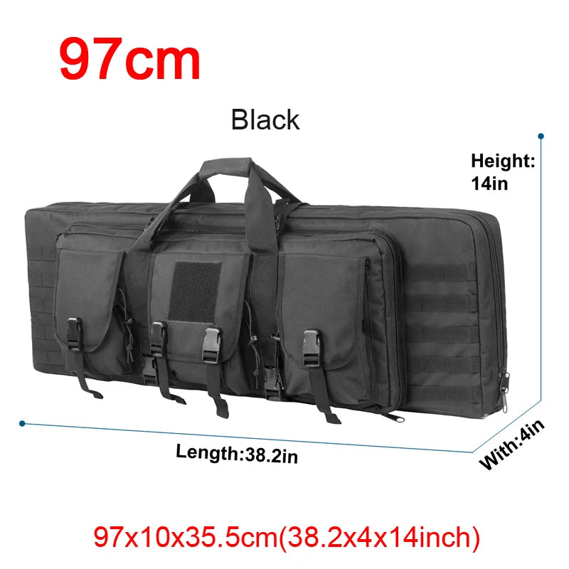 LQARMY Tactical Double Rifle Case Molle Bag