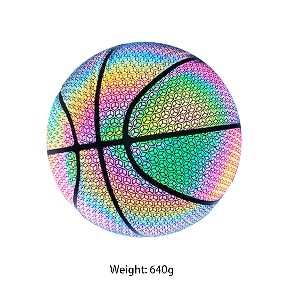 Luminous Holographic Reflective Basketball For Daily Exercise