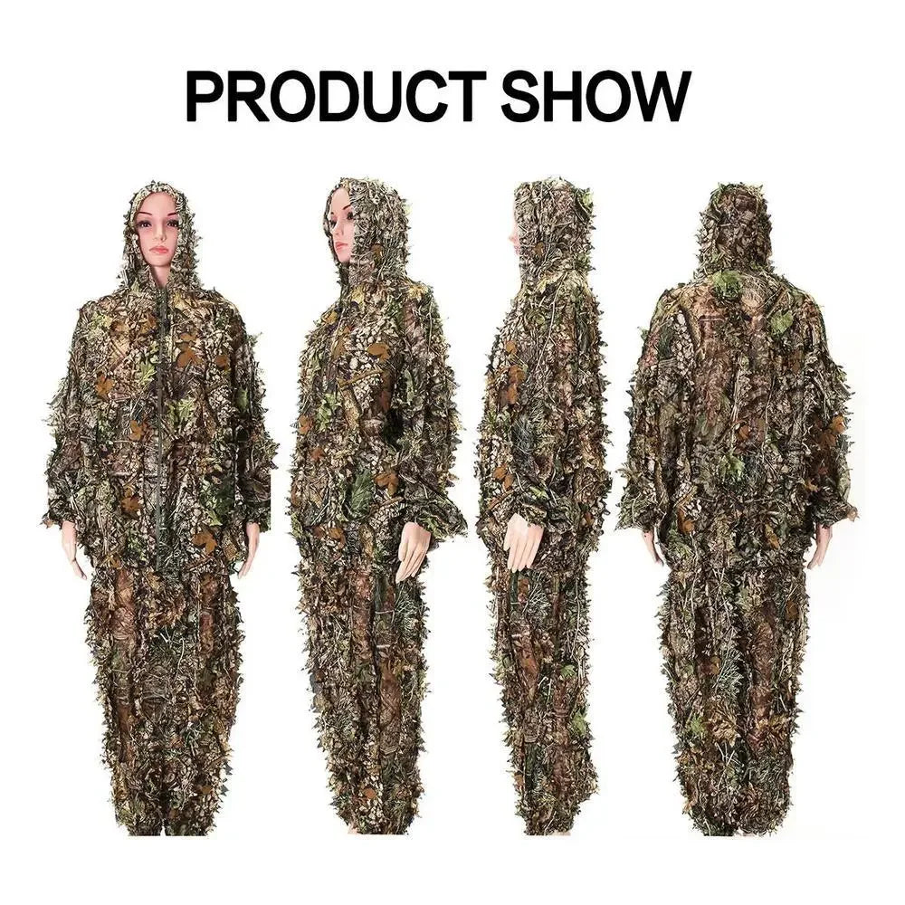 NONECN 3D Ghillie Suit Tactical Camouflage Jungle Combat Set