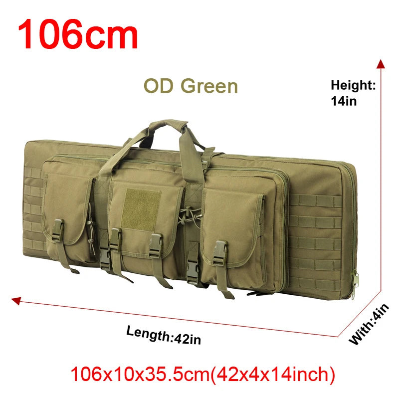 LQARMY Tactical Double Rifle Case Molle Bag Sniper Airsoft