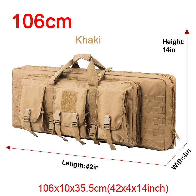 LQARMY Tactical Double Rifle Case Molle Bag