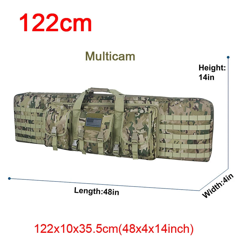 LQARMY Tactical Double Rifle Case Molle Bag Sniper Airsoft