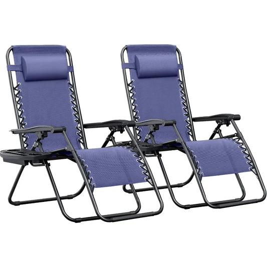 YTYIN Zero Gravity Chairs Set of 2 Adjustable Lounge Recliners