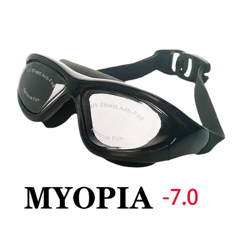 Frame Myopia Swim Goggles Earplug Anti Fog Waterproof Eyewear