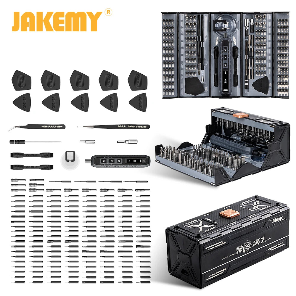 JAKEMY 180In1 Cordless Precision Screwdriver Set With Magnetic Bits For Laptop
