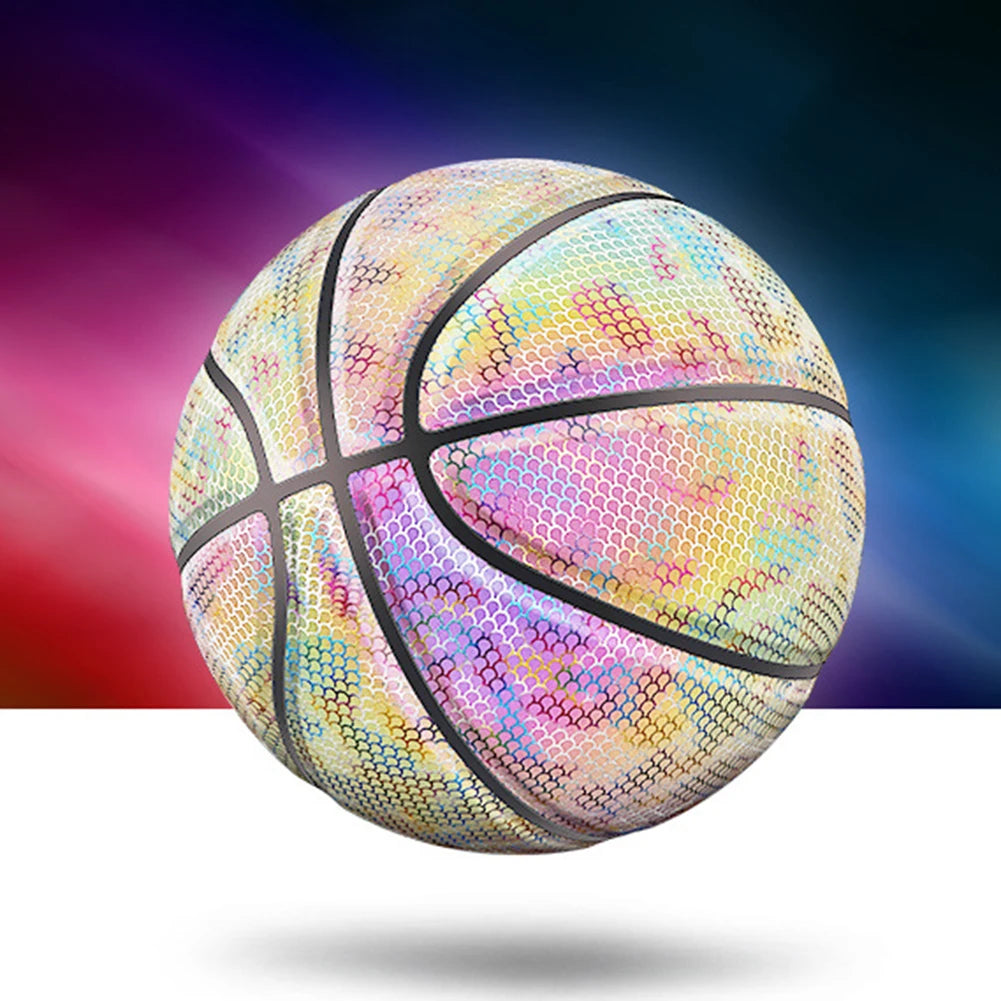 Luminous Holographic Reflective Basketball Glow Ball