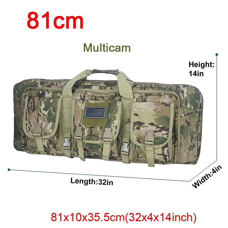 LQARMY Tactical Double Rifle Case Molle Bag Sniper Airsoft