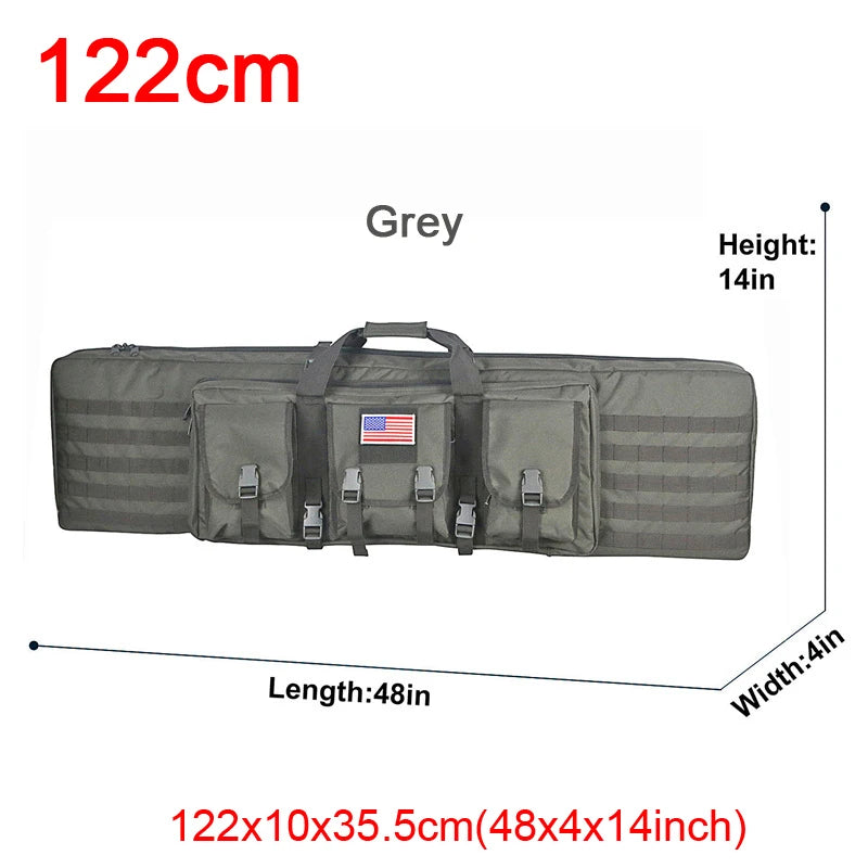 LQARMY Tactical Double Rifle Case Molle Bag Sniper Airsoft