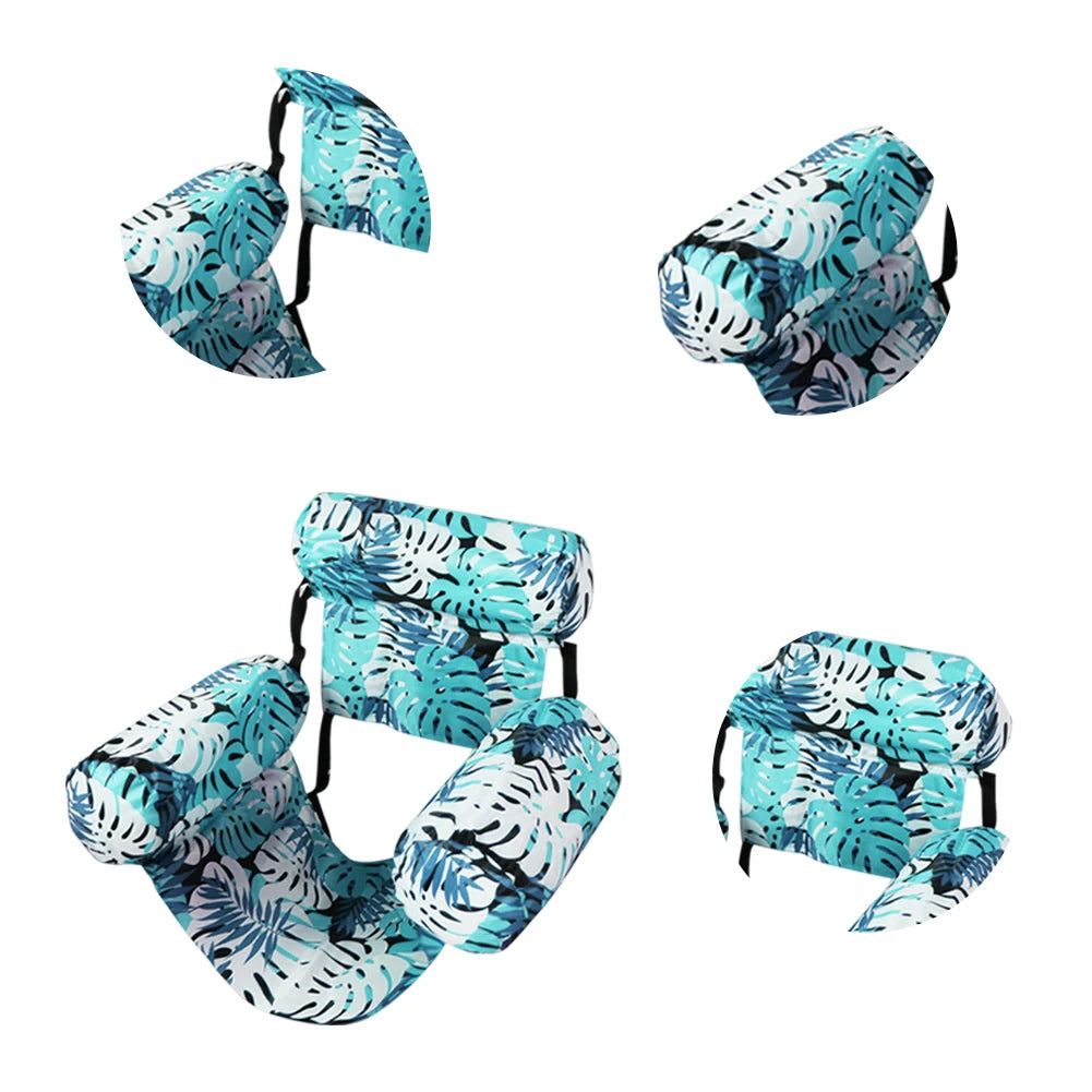 VKTECH Inflatable Pool Lounger Chair With Arm Backrest