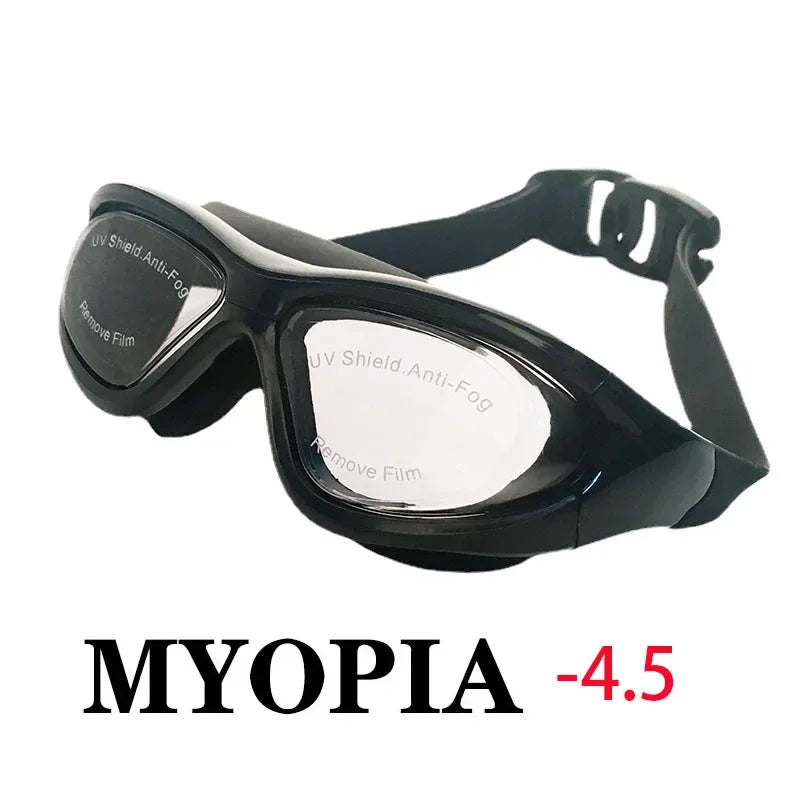 Frame Myopia Swim Goggles Earplug Anti Fog Waterproof Eyewear