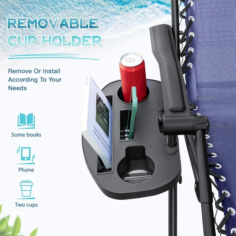 YTYIN Zero Gravity Chairs Set of 2 Adjustable Lounge Recliners