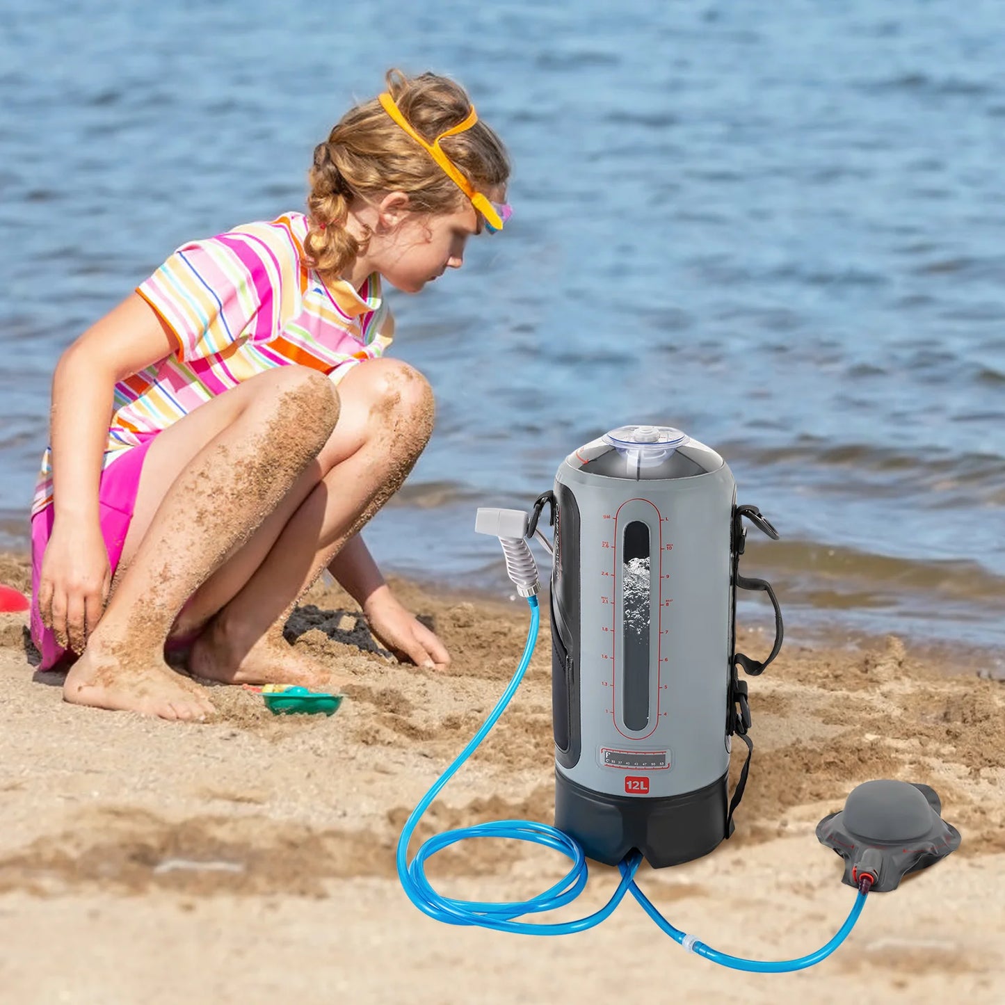 Bymaocar Portable Pressure Camp Shower With Storage Bag