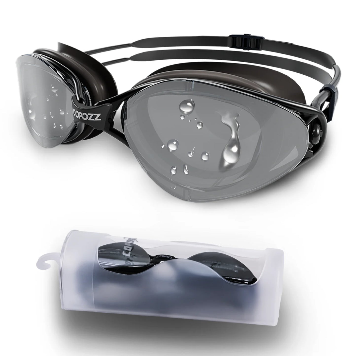 COPOZZ AntiFog UV Protection Swim Goggles For Men And Women