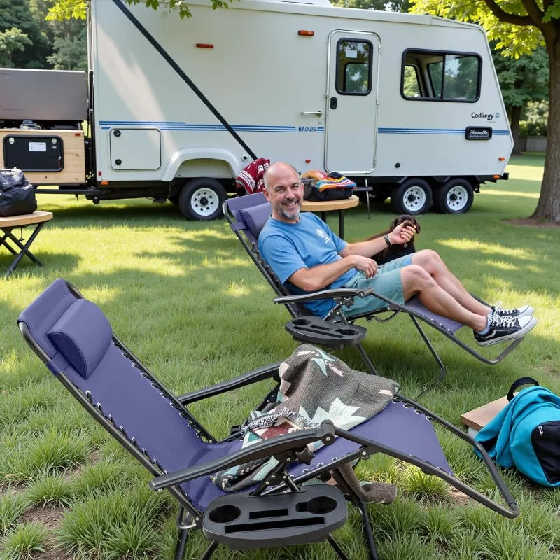 YTYIN Zero Gravity Chairs Set of 2 Adjustable Lounge Recliners