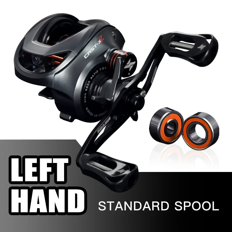 SeaSir Cast X2 Baitcasting Reel 7.3 To 1 Gear Ratio