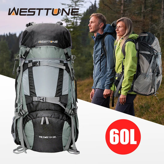 WEST TUNE Explorer Internal Frame Backpack With Rain Cover