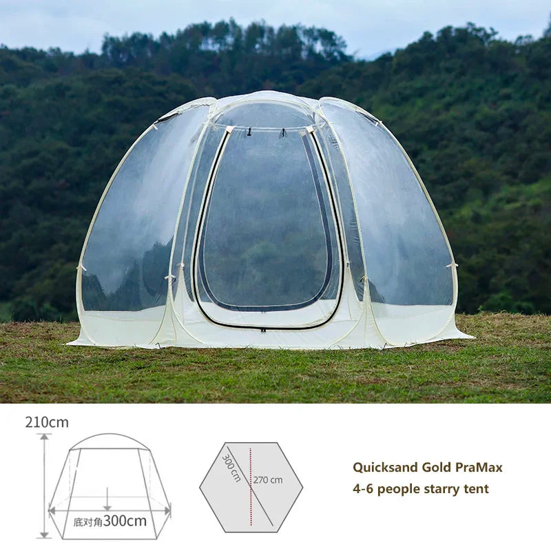 LIADUS Transparent Mushroom Dome Tent For Outdoor Camping Shelter
