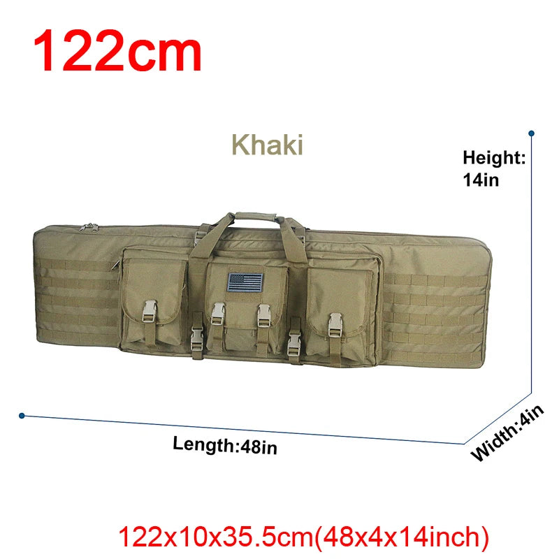 LQARMY Tactical Double Rifle Case Molle Bag Sniper Airsoft
