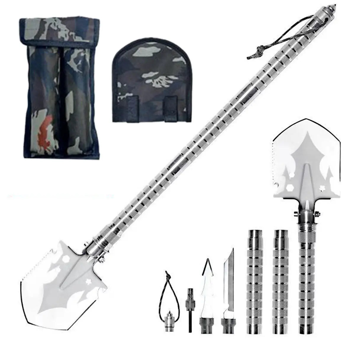 Skywolfeye Foldable Military Shovel Multi Tool for Outdoor Survival