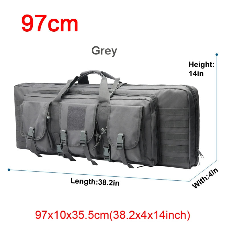 LQARMY Tactical Double Rifle Case Molle Bag Sniper Airsoft