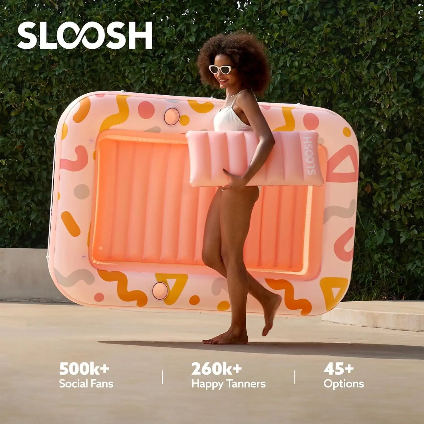 JOYFY Inflatable Pool Lounger Float Four In One Suntan Tub