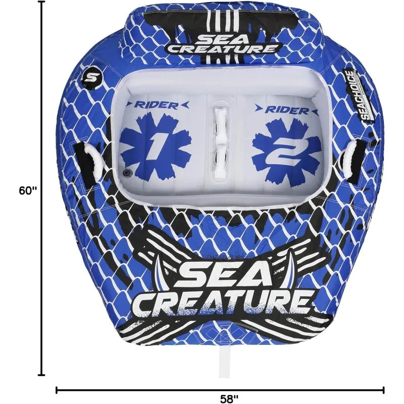 Seachoice Sea Creature Towable Tube With Backrests for Two