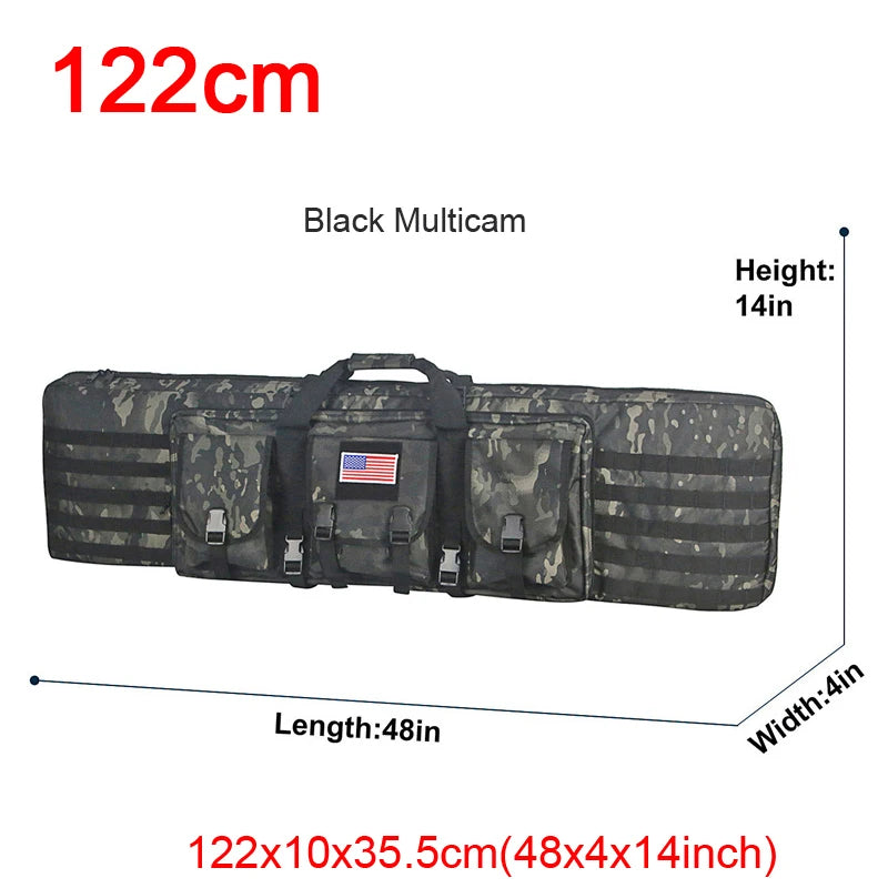 LQARMY Tactical Double Rifle Case Molle Bag Sniper Airsoft