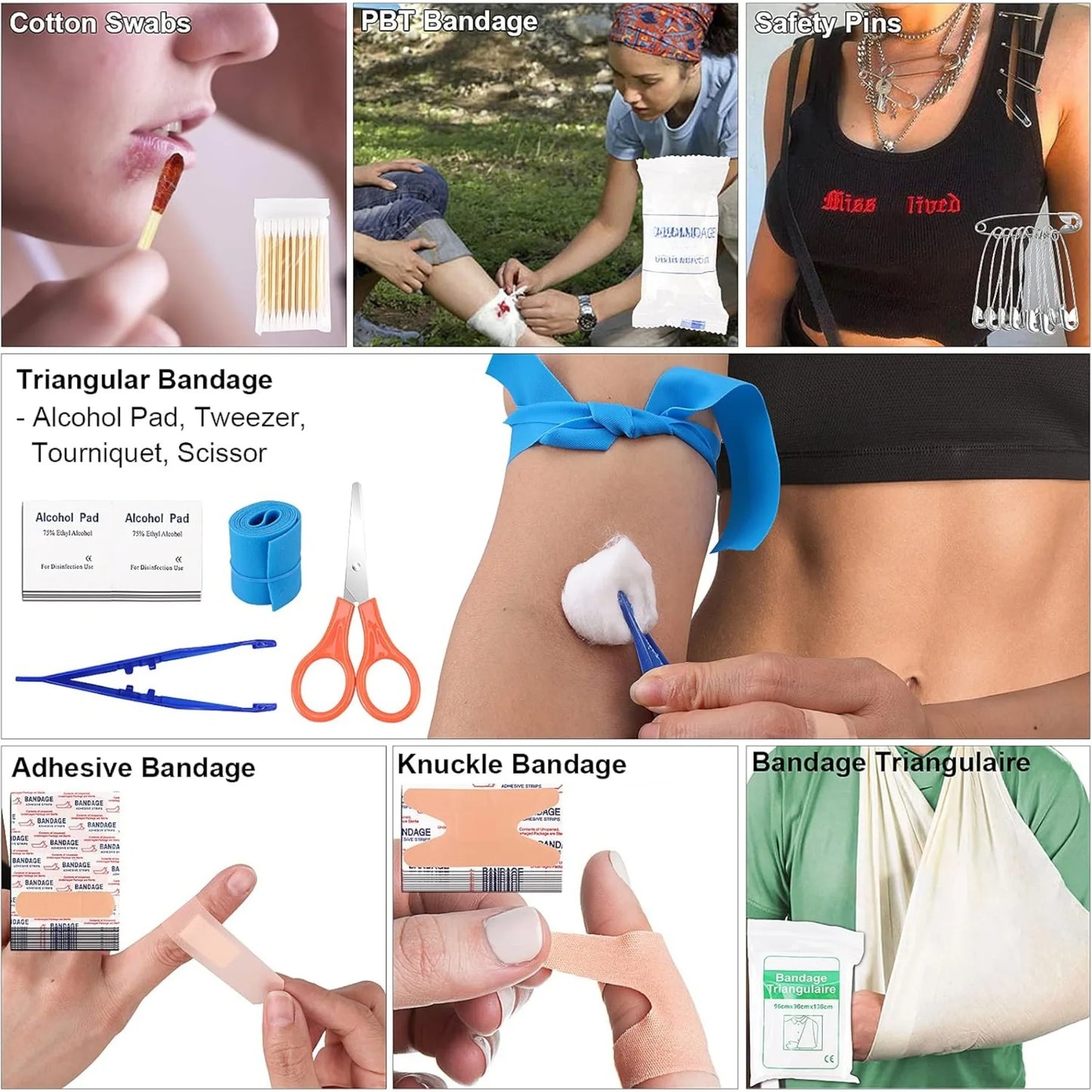 Hign-concerned 142-Piece Survival Kit and First Aid Set for Outdoors