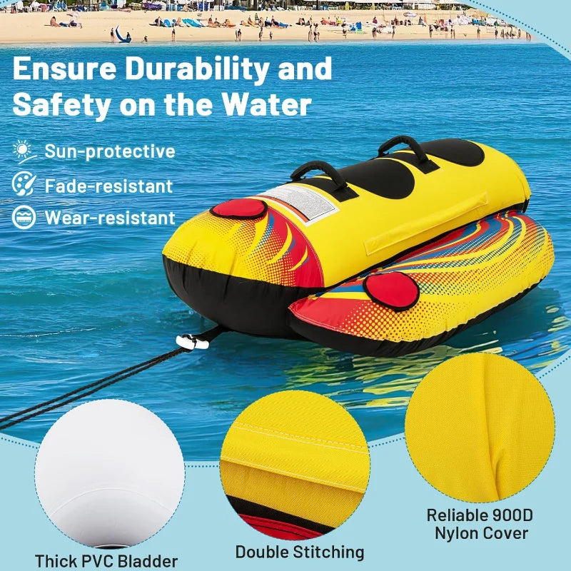 YTYIN Banana Boat Towable Tube for Two Riders
